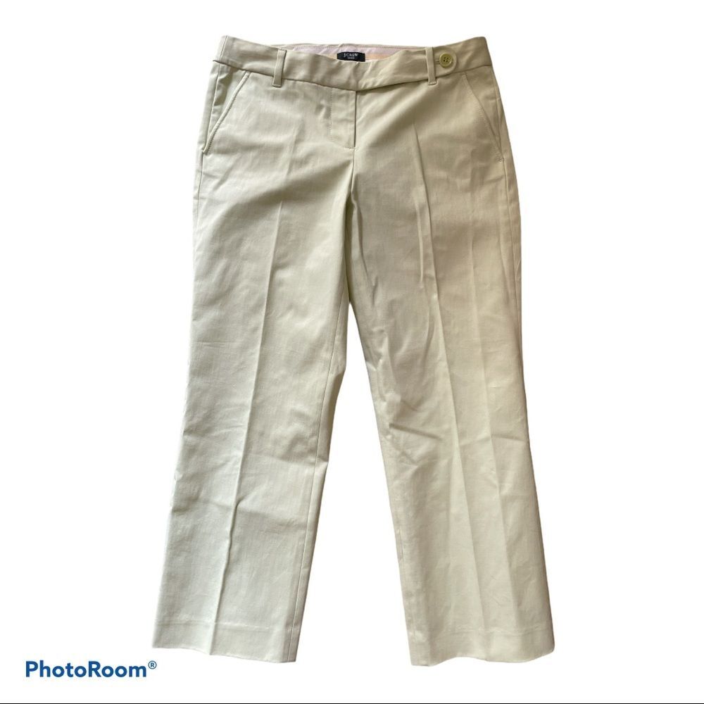 ⚡️ J Crew Stretch Light Lime Green Low Fit Capri Pants ~ Size 4 Low Fit ⚡️